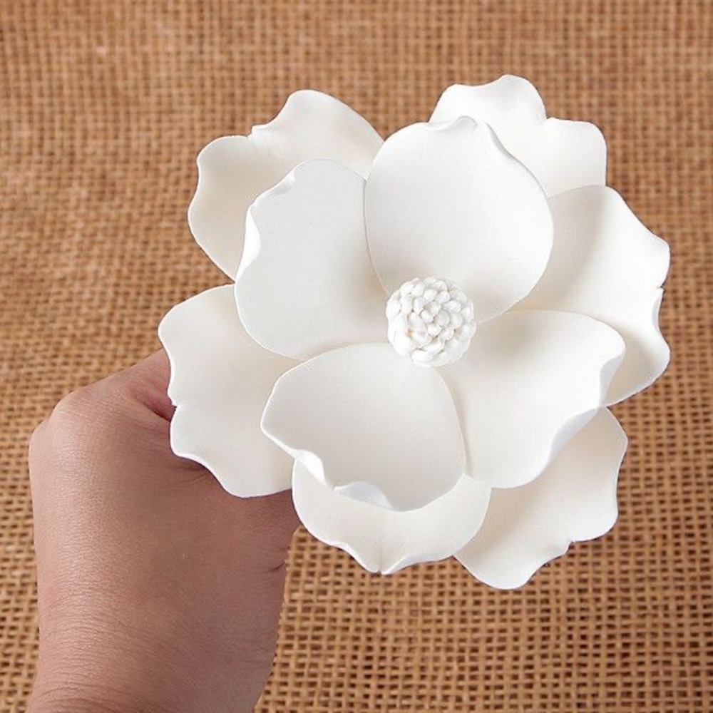 White Magnolia Sugar Flower Cake Topper for Decorating Cakes